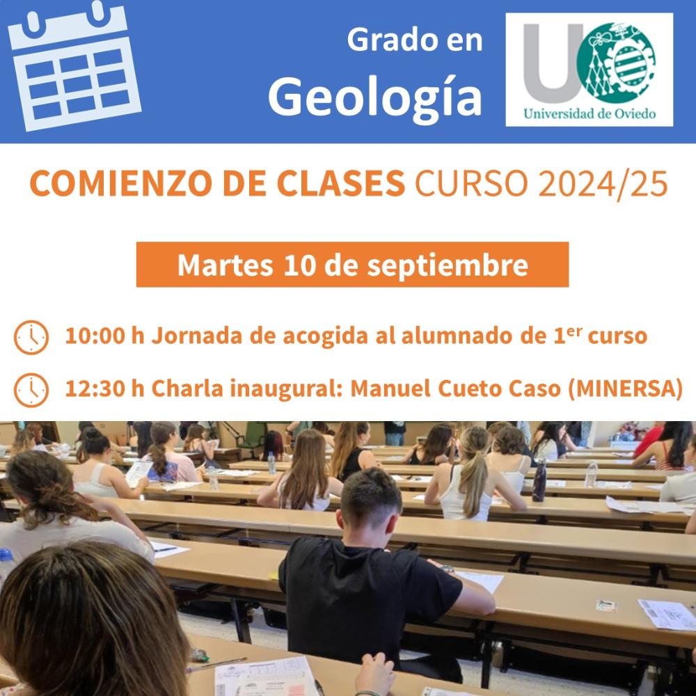 Imagen Las clases del Grado en Geología del curso 2024-25 comienzan el martes 10 de septiembre